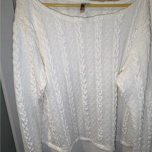 Kut from the Kloth Off-the-Shoulder White Sweater